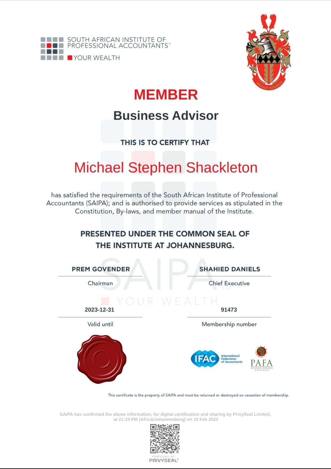 Business Advisor Member2023